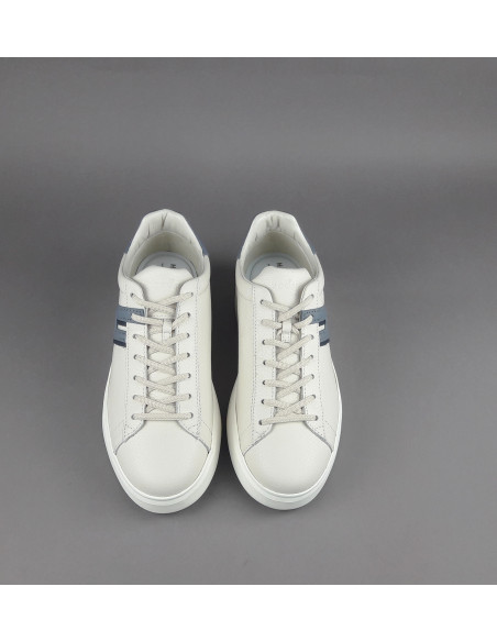 Hogan --- H580 Uomo Pelle Martellata Bianco Opaco