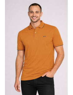 Sun 68 --- Polo Uomo Small Stripes Arancione