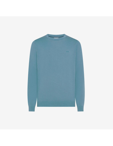 Sun 68 --- Maglia Uomo Girocollo Cotone Avion Scuro