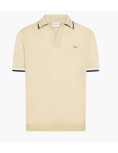 Sun 68 --- Polo In Maglia Di Cotone Uomo Girocollo Beige