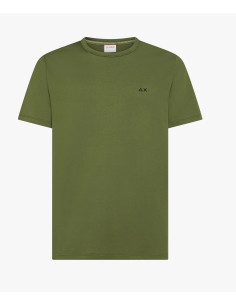 Sun 68 --- T-Shirt Uomo Cotone Verde Militare