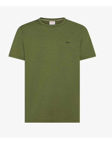 Sun 68 --- T-Shirt Uomo Cotone Verde Militare