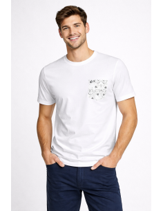 Sun 68 --- T-Shirt Uomo Cotone Bianco