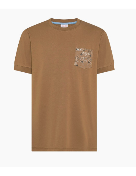 Sun 68 --- T-Shirt Uomo Cotone Marrone Chiaro