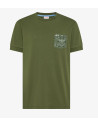 Sun 68 --- T-Shirt Uomo Cotone Verde Militare