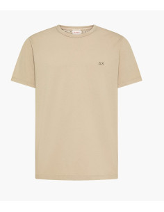 Sun 68 --- T-Shirt Uomo Piquet Di Cotone Beige Opaco