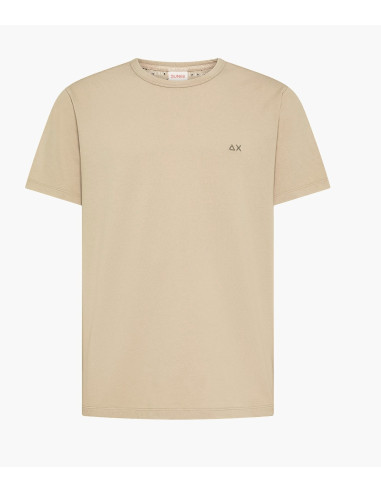 Sun 68 --- T-Shirt Uomo Piquet Di Cotone Beige Opaco