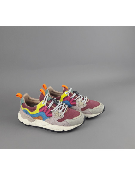 Flower Mountain ---- Yamano 3 Donna Camoscio Tela Multi