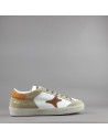 Ama Brand --- Sneakers Uomo Time Pelle Camoscio Bianco Beige