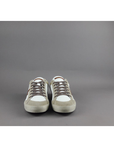 Ama Brand --- Sneakers Uomo Time Pelle Camoscio Bianco Beige