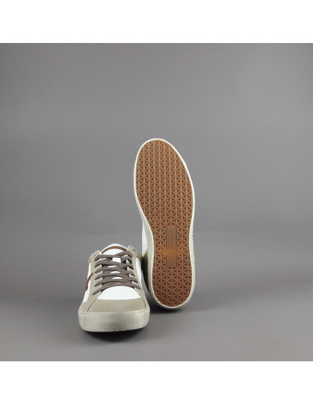 Ama Brand --- Sneakers Uomo Time Pelle Camoscio Bianco Beige