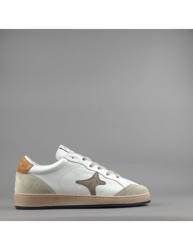 Ama Brand --- Sneakers Uomo Sun Pelle E Camoscio Bianco Beige