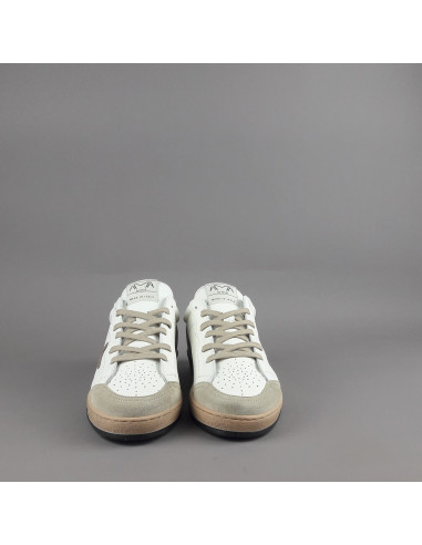 Ama Brand --- Sneakers Uomo Sun Pelle E Camoscio Bianco Beige