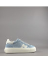 Hogan --- H705 Donna Camoscio Tela Celeste Polvere