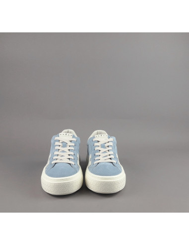 Hogan --- H705 Donna Camoscio Tela Celeste Polvere