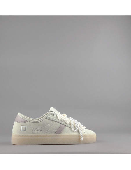 D.A.T.E. --- Sneakers Tender Donna Camoscio Beige Opaco