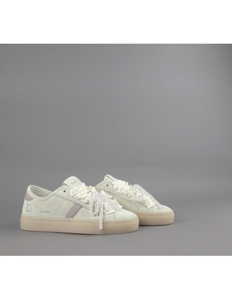 D.A.T.E. --- Sneakers Tender Donna Camoscio Beige Opaco