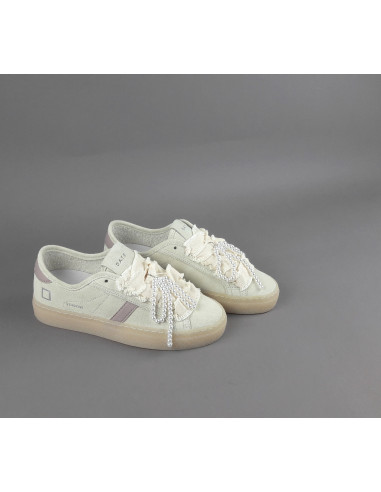 D.A.T.E. --- Sneakers Tender Donna Camoscio Beige Opaco