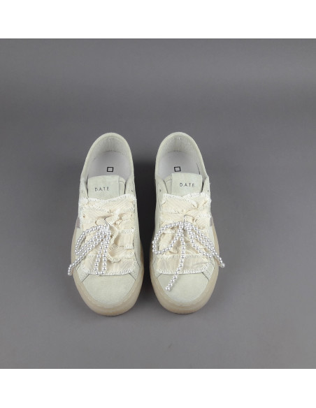 D.A.T.E. --- Sneakers Tender Donna Camoscio Beige Opaco