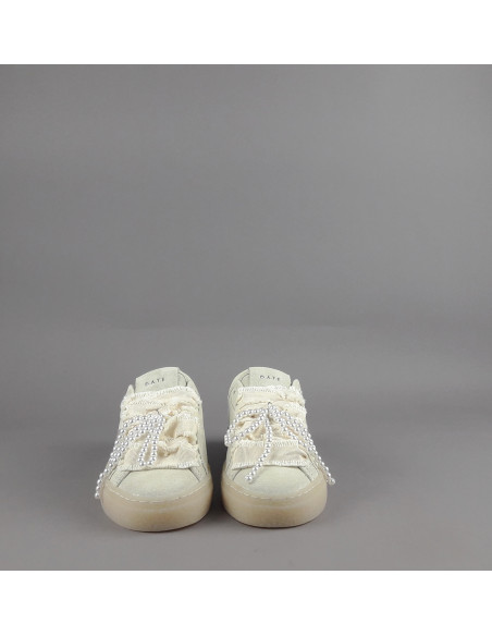 D.A.T.E. --- Sneakers Tender Donna Camoscio Beige Opaco