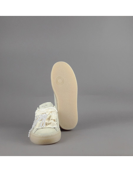 D.A.T.E. --- Sneakers Tender Donna Camoscio Beige Opaco