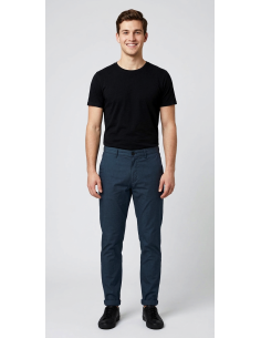 Clark --- Pantalone Uomo Mark Popeline Blu Scuro