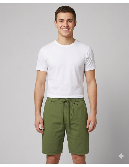 Sun 68 --- Bermuda Uomo Misto Cotone Verde Militare