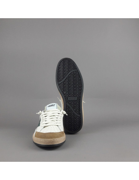 4B12 --- Sneakers Uomo Play Pelle Camoscio Bianco