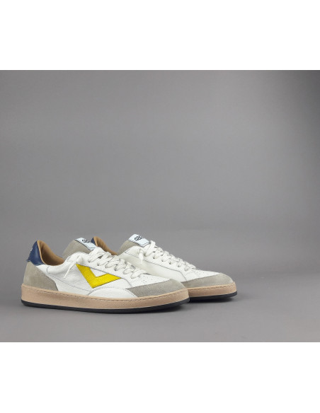 4B12 --- Sneakers Uomo Play Pelle Camoscio Bianco