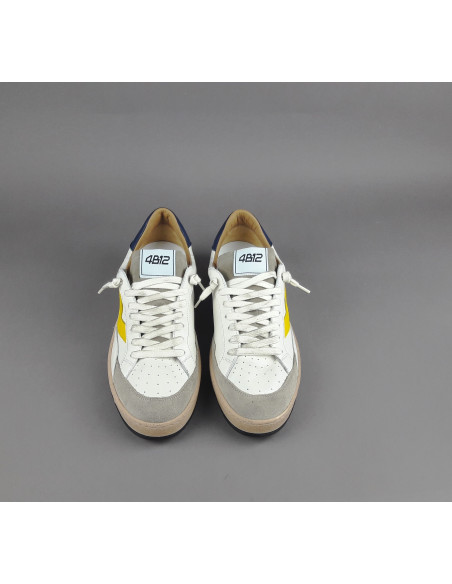 4B12 --- Sneakers Uomo Play Pelle Camoscio Bianco