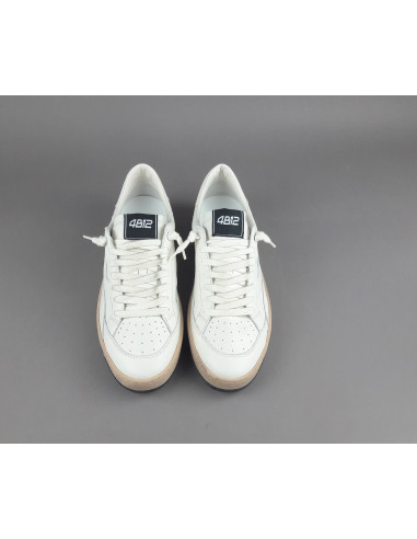 4B12 --- Sneakers Uomo Play Pelle Bianco