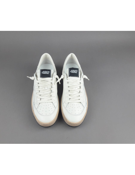 4B12 --- Sneakers Uomo Play Pelle Bianco