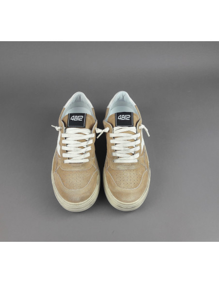 4B12 --- Sneakers Uomo Hyper Camoscio Beige