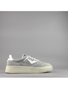 4B12 --- Sneakers Uomo Hyper Camoscio Grigio Chiaro