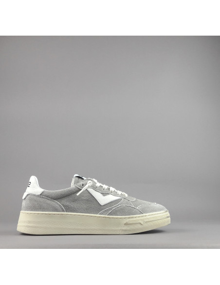 4B12 --- Sneakers Uomo Hyper Camoscio Grigio Chiaro