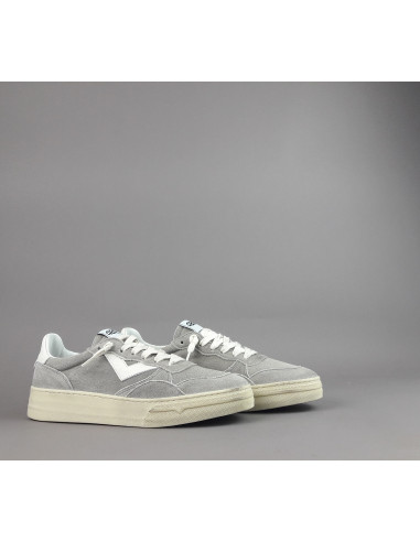 4B12 --- Sneakers Uomo Hyper Camoscio Grigio Chiaro