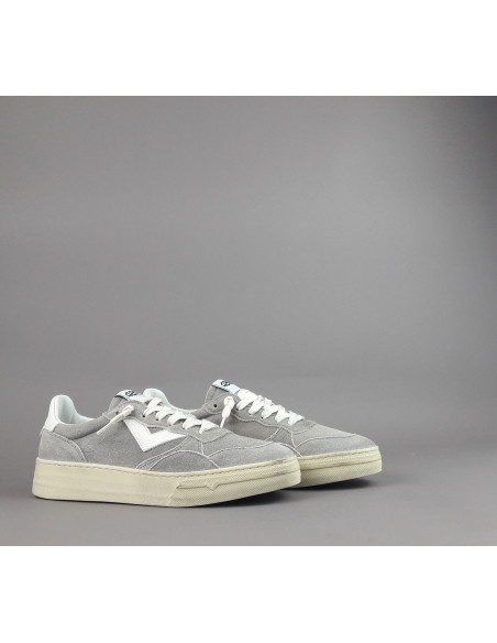 4B12 --- Sneakers Uomo Hyper Camoscio Grigio Chiaro