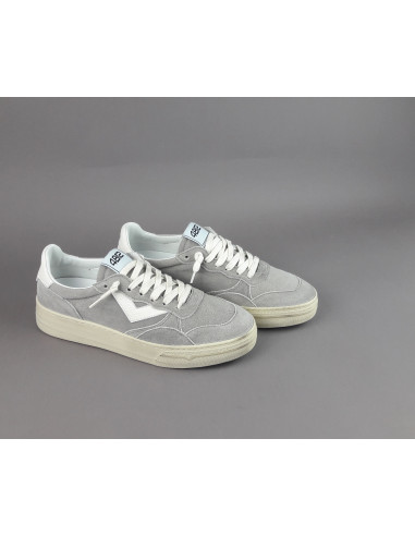 4B12 --- Sneakers Uomo Hyper Camoscio Grigio Chiaro