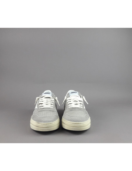 4B12 --- Sneakers Uomo Hyper Camoscio Grigio Chiaro