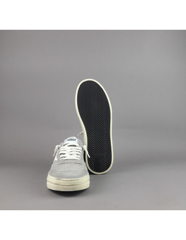 4B12 --- Sneakers Uomo Hyper Camoscio Grigio Chiaro