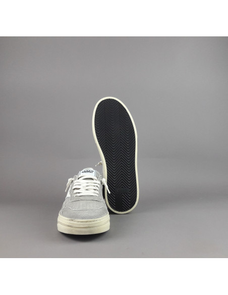 4B12 --- Sneakers Uomo Hyper Camoscio Grigio Chiaro