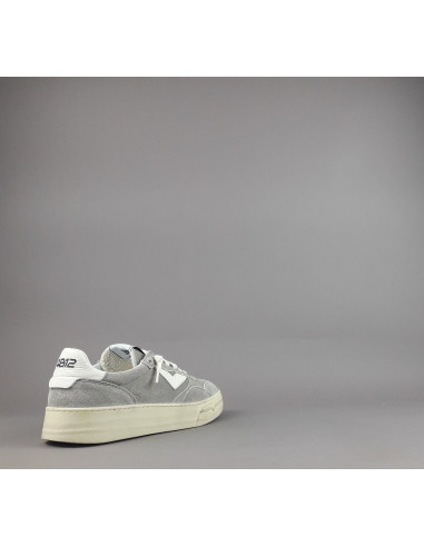 4B12 --- Sneakers Uomo Hyper Camoscio Grigio Chiaro