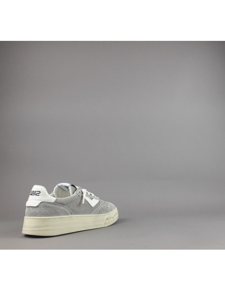 4B12 --- Sneakers Uomo Hyper Camoscio Grigio Chiaro