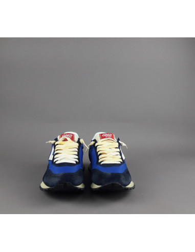 4B12 --- Sneakers Uomo Run Camoscio Tela Blu Scuro