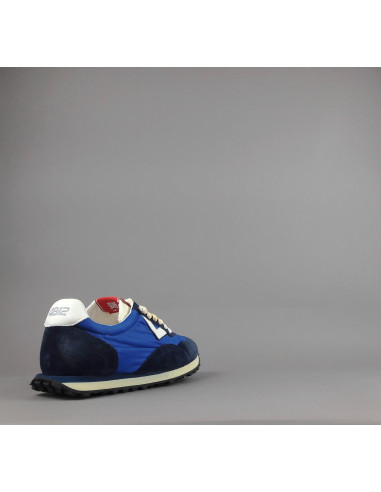 4B12 --- Sneakers Uomo Run Camoscio Tela Blu Scuro