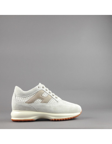 Hogan --- Interactive Donna Camoscio Tela Avorio