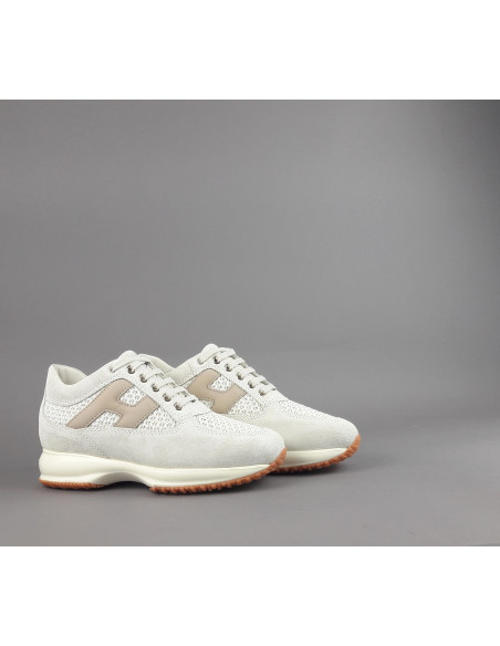 Hogan --- Interactive Donna Camoscio Tela Avorio