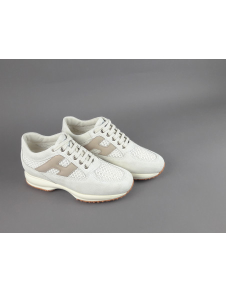 Hogan --- Interactive Donna Camoscio Tela Avorio