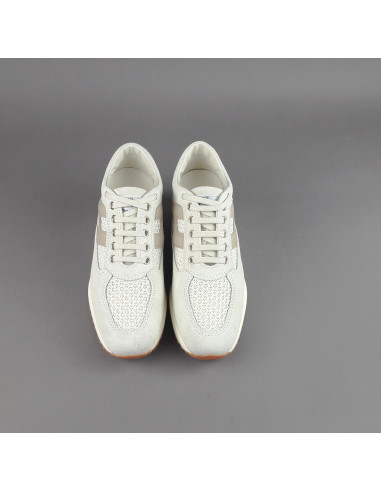 Hogan --- Interactive Donna Camoscio Tela Avorio