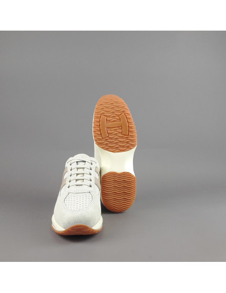 Hogan --- Interactive Donna Camoscio Tela Avorio